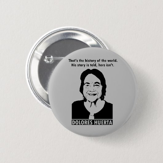 Dolores Huerta Quote Button (Voorkant /achterkant)