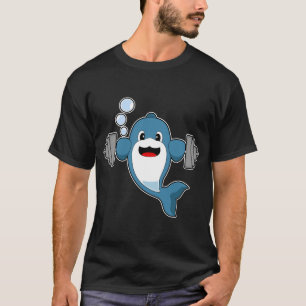 Dolphijn Lichaamstrainer Dumbbell Bodybuilding T-shirt