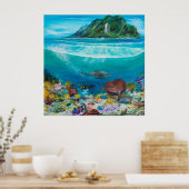 Dolphin afdrukken op poster (Keuken)