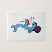 Dolphin als Gentleman met Pet Legpuzzel (Horizontaal)