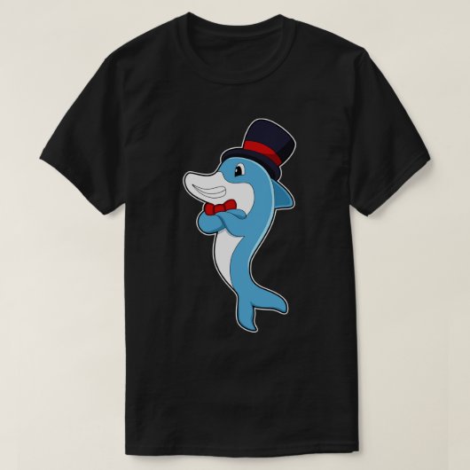 Dolphin als Gentleman met Pet T-shirt (Design voorkant)