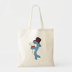 Dolphin als Gentleman met Pet Tote Bag