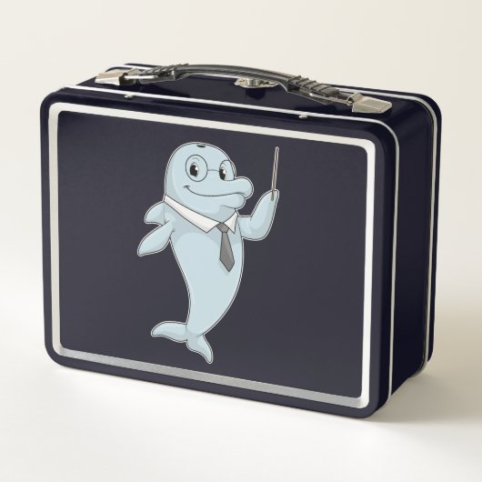 Dolphin als leraar met pointer (Achterkant)