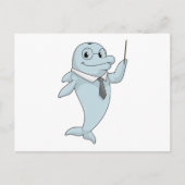 Dolphin als leraar met pointer briefkaart (Voorkant)
