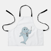 Dolphin als leraar met pointer schort (Voorkant)