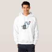 Dolphin als schoonmaakmiddel met vuilniszak hoodie (Voorkant volledig)