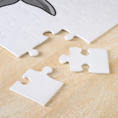 Dolphin als secretaris met Stack of paper Legpuzzel (Zijkant)