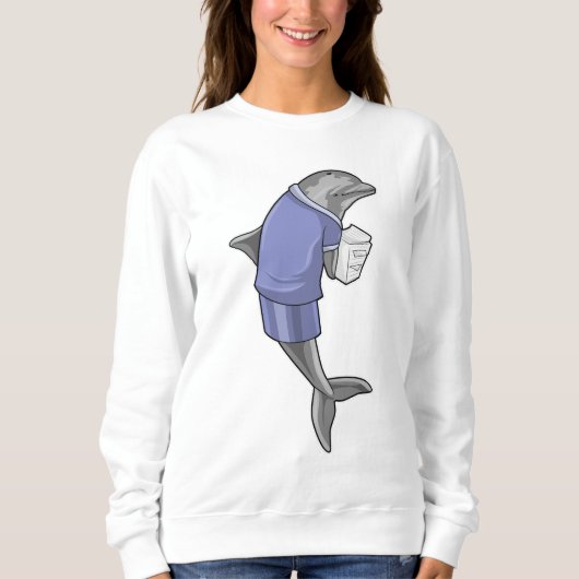 Dolphin als secretaris met Stack of paper Trui (Voorkant)