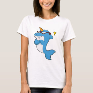 Dolphin als Unicorn met Glasses.PNG T-shirt