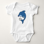 Dolphin als voetbalspeler met Voetbal Romper (Voorkant)