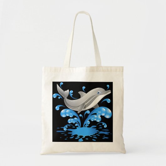 Dolphin animatieontwerp tote bag (Voorkant)