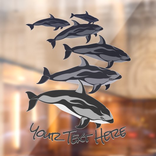 Dolphin Art Decal personaliseren Dolphin Window Cl (Vel 2)