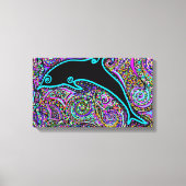 Dolphin Art Design Canvas Afdruk (Voorkant)