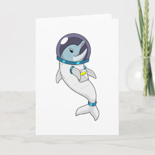 Dolphin as Astronaut in Costume Kaart