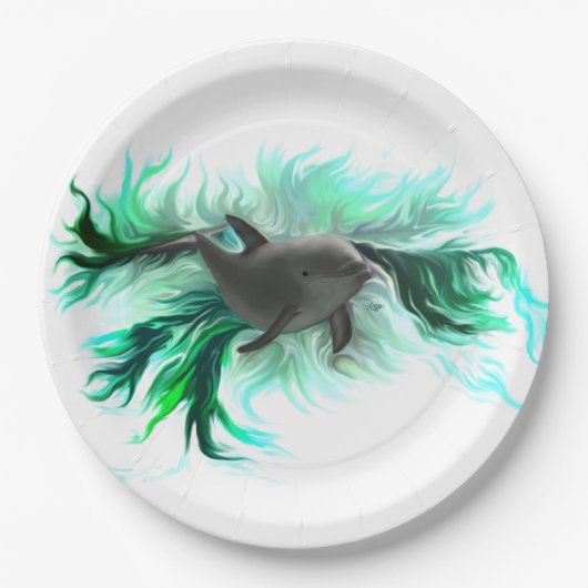 Dolphin Baby Papieren Bordje (Voorkant)