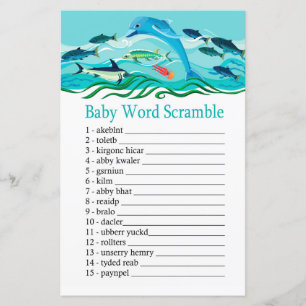 Dolphin Baby word scramble game