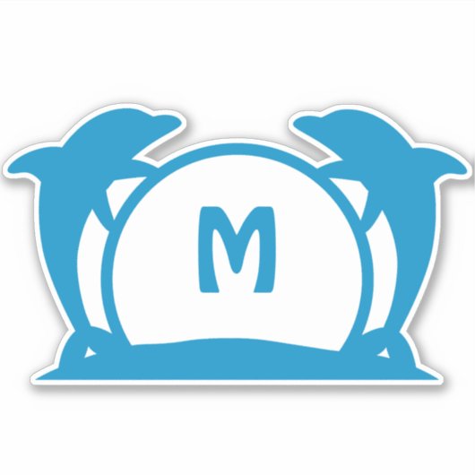 Dolphin Beach Front Mailbox Adres Sticker (Voorkant)