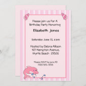 Dolphin Birthday Invitation Kaart (Voorkant / Achterkant)