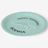 Dolphin Birthday Party Animals Papieren Bordje (Gekanteld)