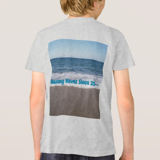 Dolphin Birthday Splash Tri-Blend Shirt (Achterkant)