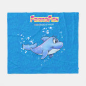 Dolphin Blanket schattige cartoon Fleece Deken (Voorkant (Horizontaal))