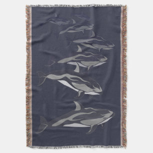 Dolphin Blanket White Sided Dolphin Throw Blanket Deken