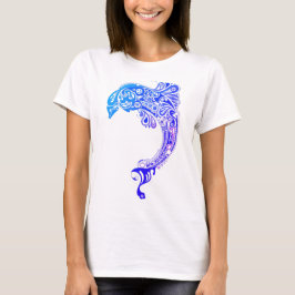 Dolphin Blue Pattern T-shirt