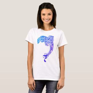 Dolphin Blue Pattern T-shirt