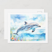 Dolphin Briefkaart (Voorkant / Achterkant)