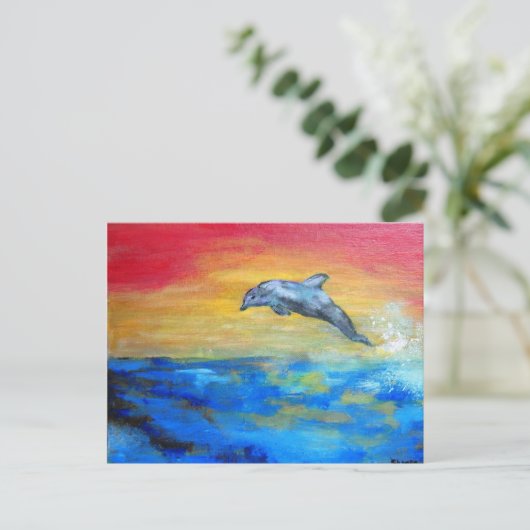 Dolphin Briefkaart (Staand voorkant)
