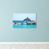 Dolphin Canvas Afdruk (Insitu (Houten vloer))