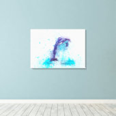 Dolphin Canvas Afdruk (Insitu (Houten vloer))