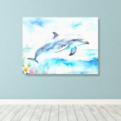 Dolphin Canvas Afdruk (Insitu (Houten vloer))