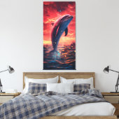 Dolphin Canvas Afdruk (Insitu (Slaapkamer))