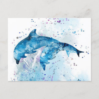 Dolphin Colorful Art Design | Dolphin Lover Aankondigingskaart
