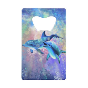 Dolphin Couple - Prachtig Kredietkaart Flessenopener
