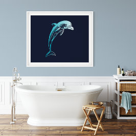 Dolphin Created Print | Muurafdrukken van dolfijne