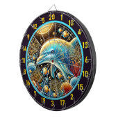 Dolphin Dance Coral Reef Dartboard Dartbord (Voorkant Rechts)