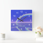 Dolphin downloaden vierkante klok (Huis)