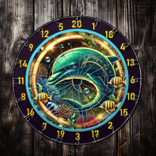 Dolphin Dream Coral Reef Dartboard Dartbord