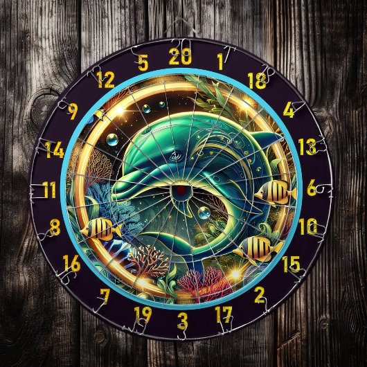 Dolphin Dream Coral Reef Dartboard Dartbord