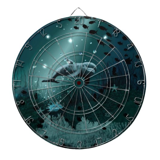 Dolphin Dream Dartbord (Voorkant)
