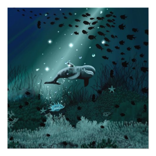 Dolphin Dream Foto Afdruk (Voorkant)