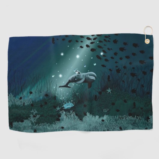 Dolphin Dream Golfhanddoek (Horizontaal)