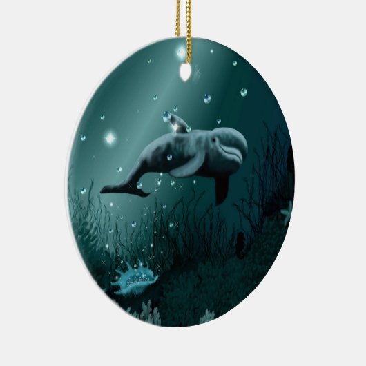 Dolphin Dream Keramisch Ornament (Rechts)