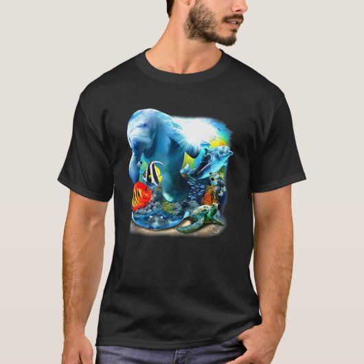 Dolphin et Manatee Sea Turtle Life TShirt (Devant)