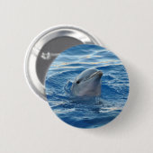 Dolphin Face in Ocean Cute Photo Ronde Button 5,7 Cm (Voorkant /achterkant)