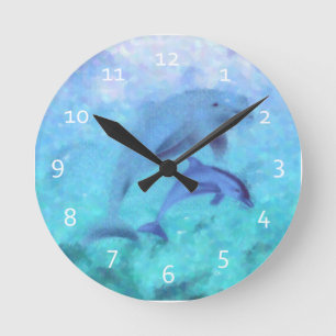 Dolphin Family Clocks Ronde Klok