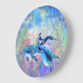 Dolphin Family Wall-klok Grote Klok (Hoek)