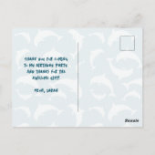 Dolphin Feest Dank Je Van Kinderen Ansichtkaart Briefkaart (Achterkant)